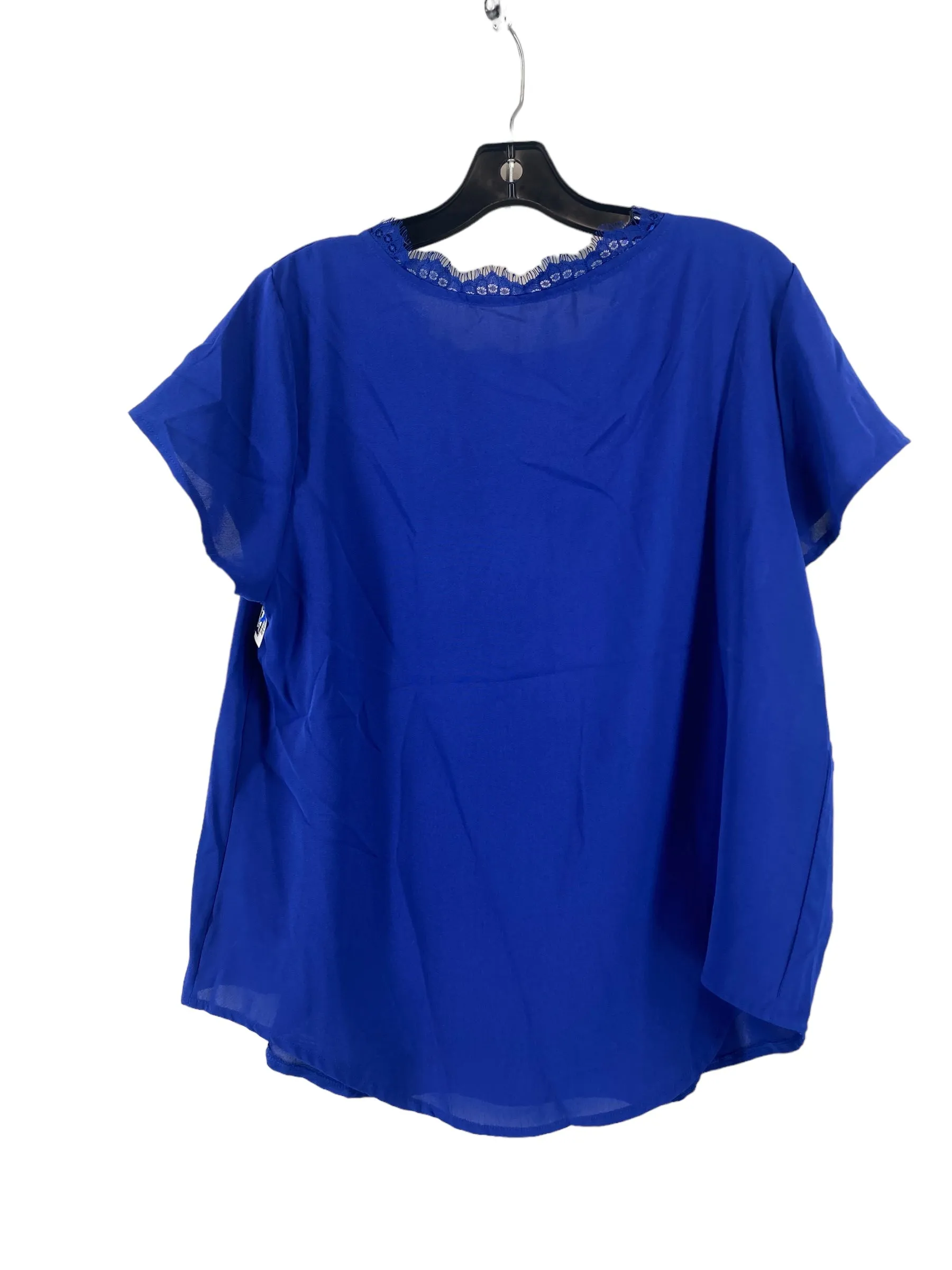 Blue Top Short Sleeve Clothes Mentor, Size Xl