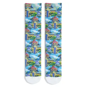 Bluey 'Bluey's House' Adult Printed Sports Socks