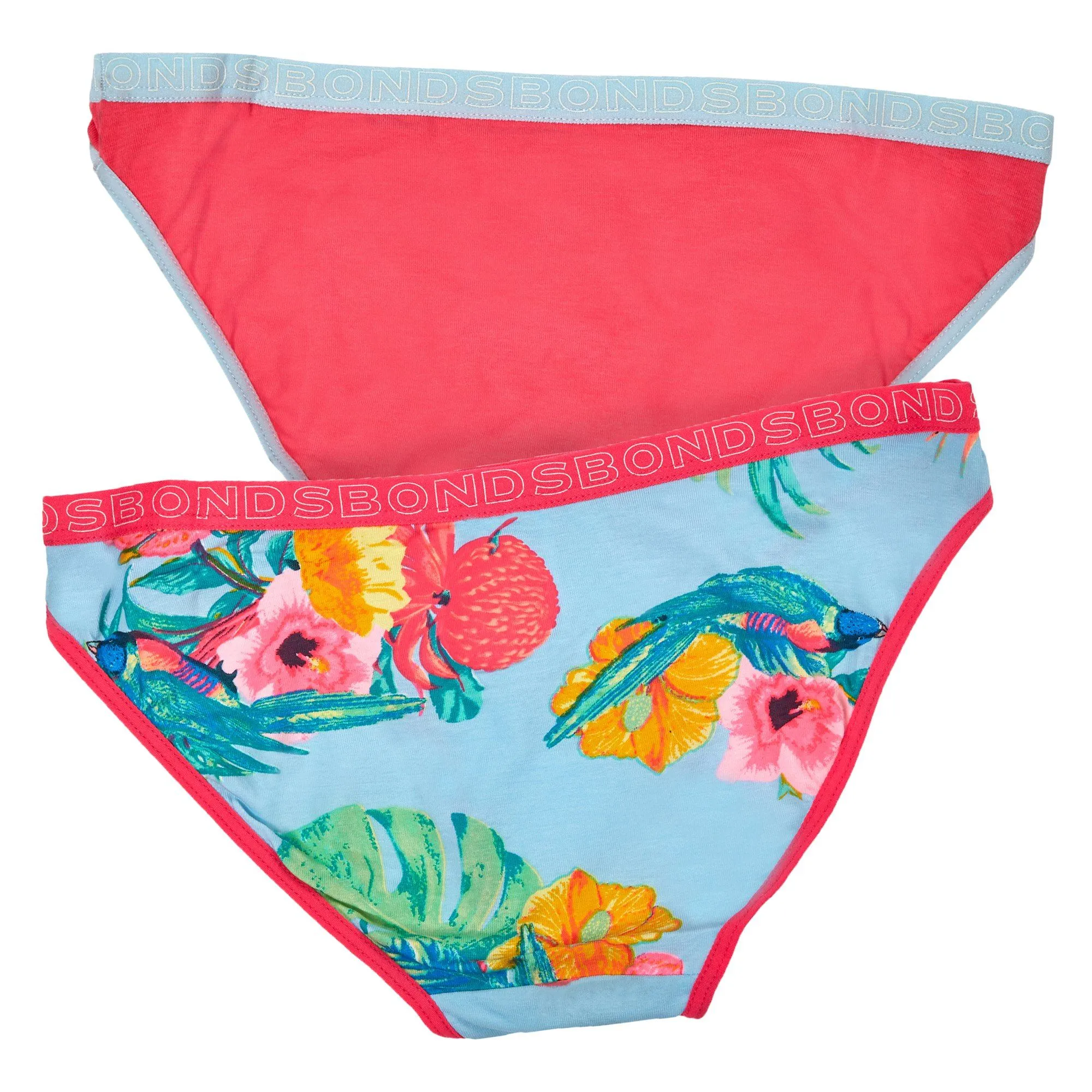 Bonds Children's Underwear 2Pk Bikini Ydg/Pln - Print 5El