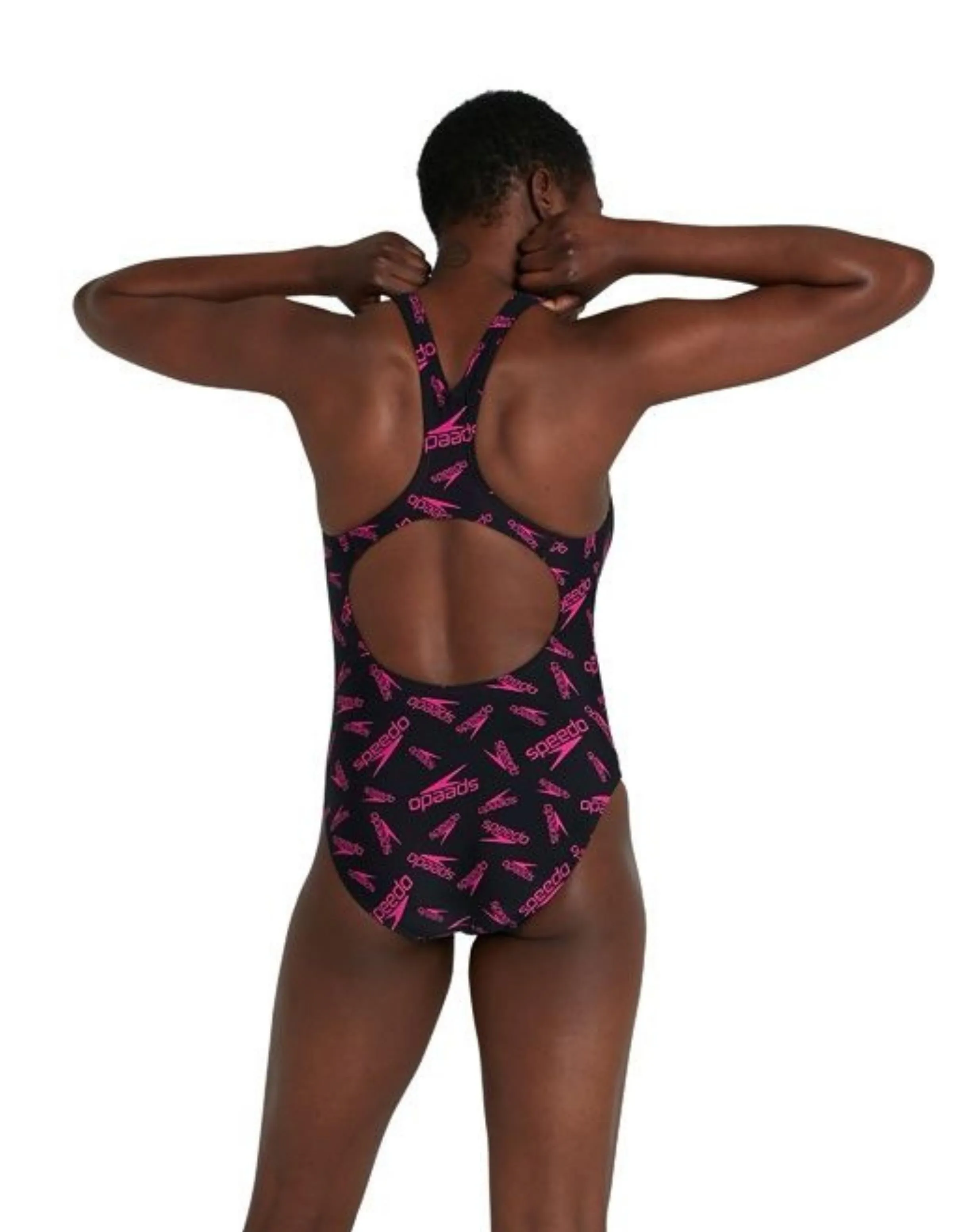 Boom Logo Allover Medalist Swimsuit - Pink