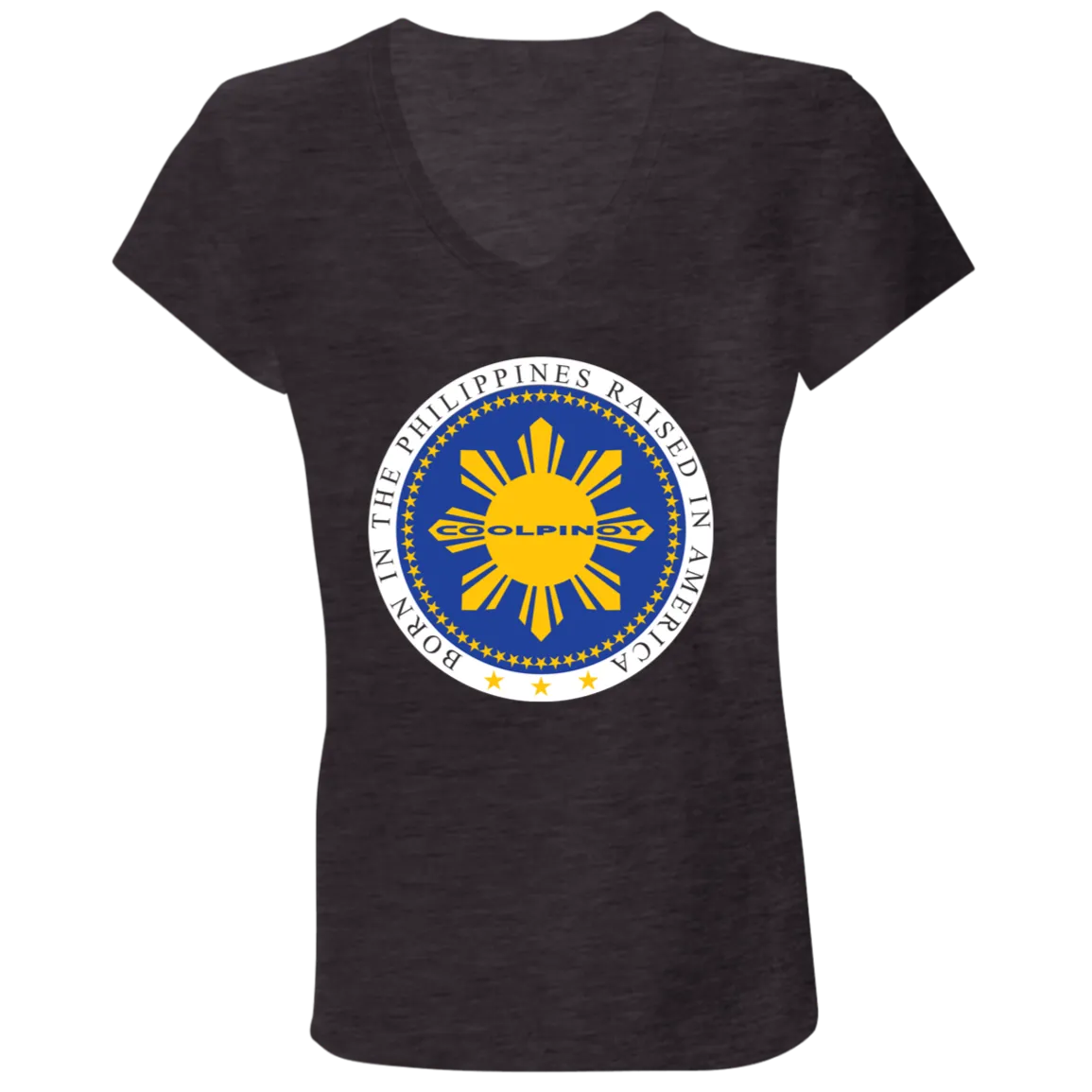 Born in the Philippines Ladies Jersey V-Neck T-Shirt