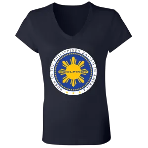 Born in the Philippines Ladies Jersey V-Neck T-Shirt