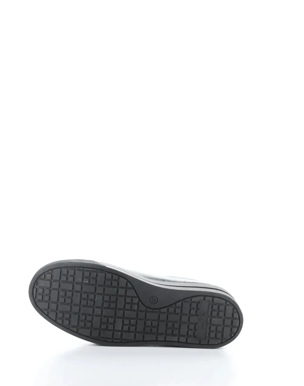 BOS & CO MAYA CARBON METALLIC LEATHER PLATFORM SNEAKER
