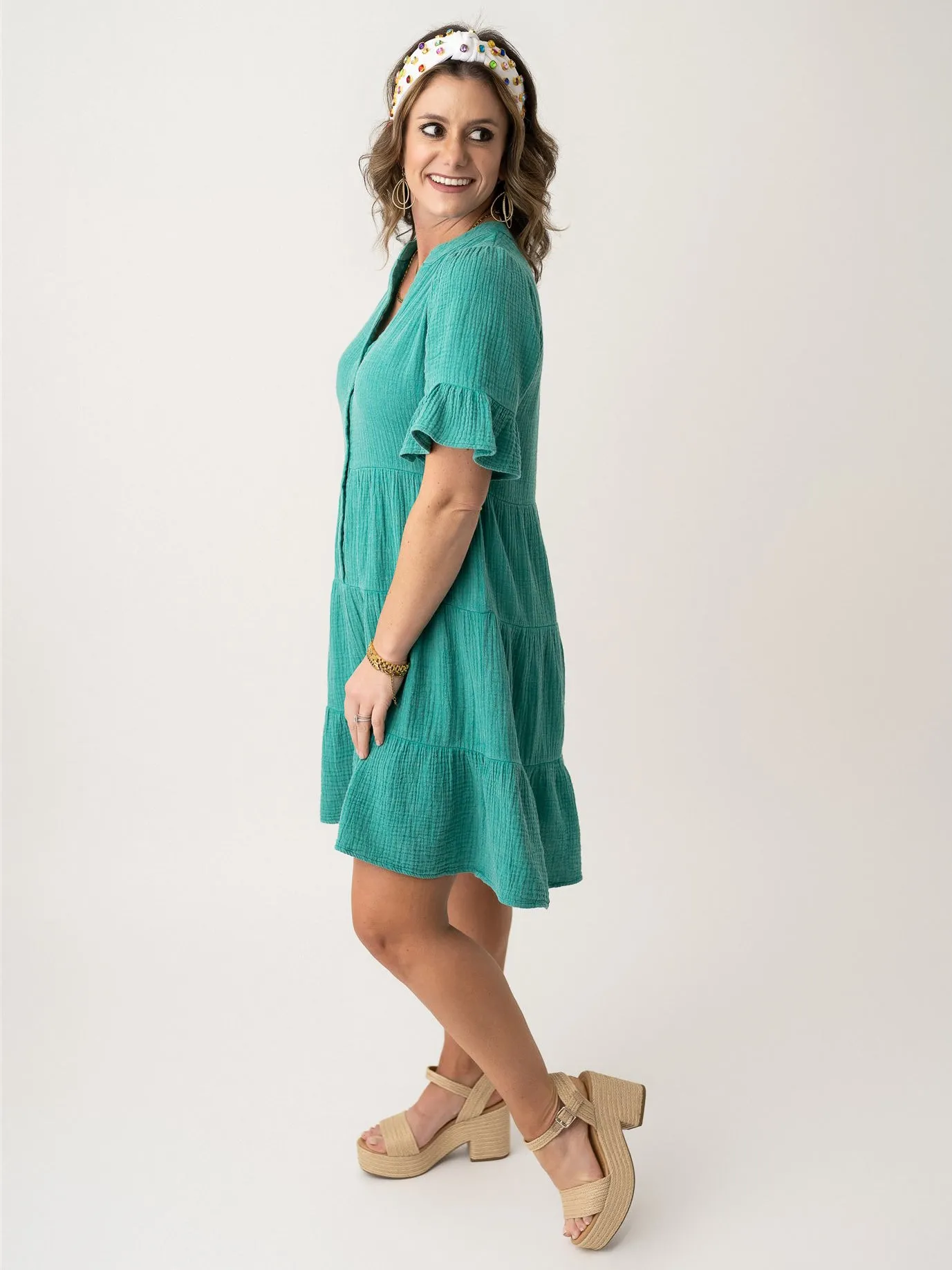 Bouncy Button Down