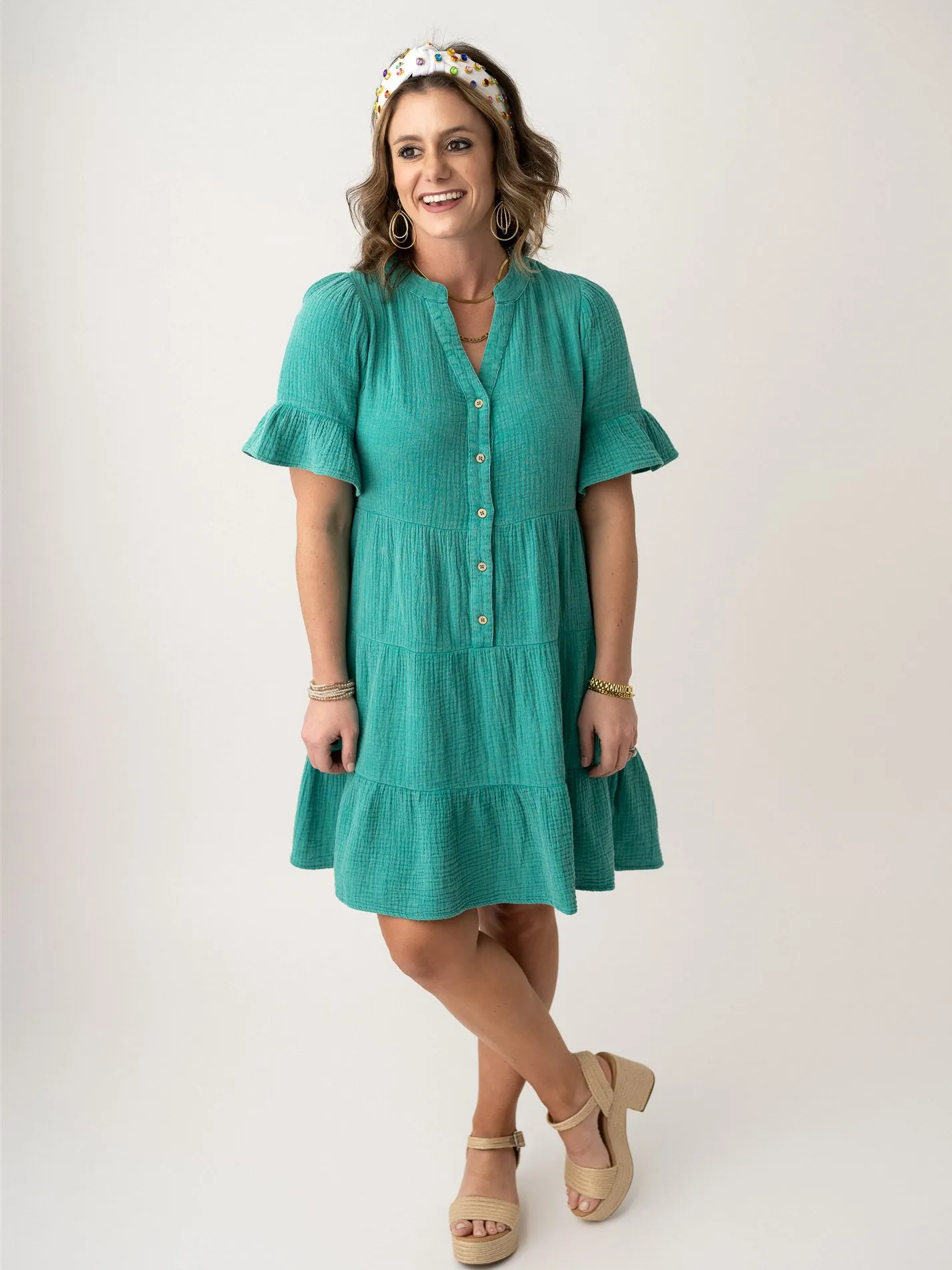 Bouncy Button Down