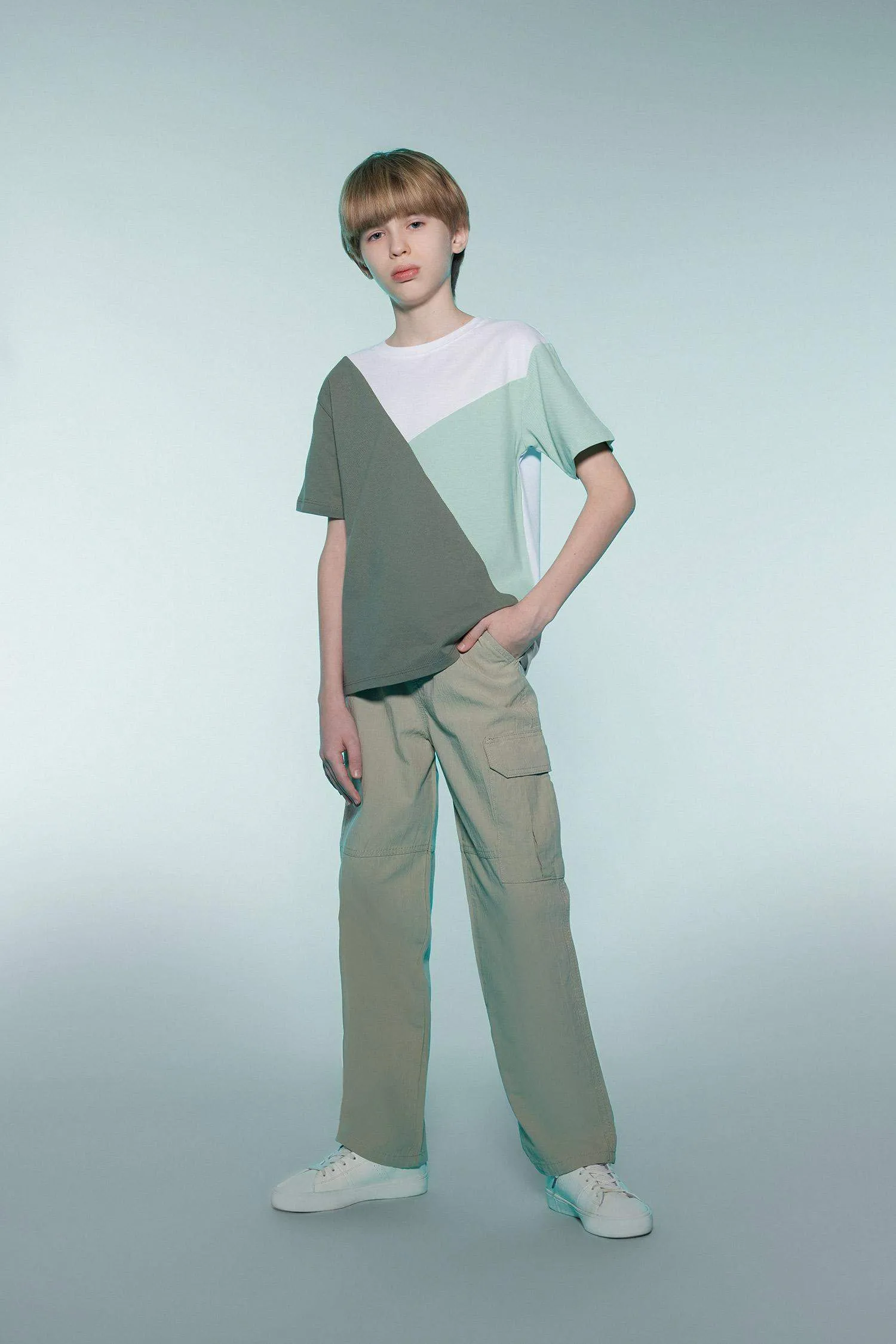 Boy Loose Fit Standard Leg Textured Trousers