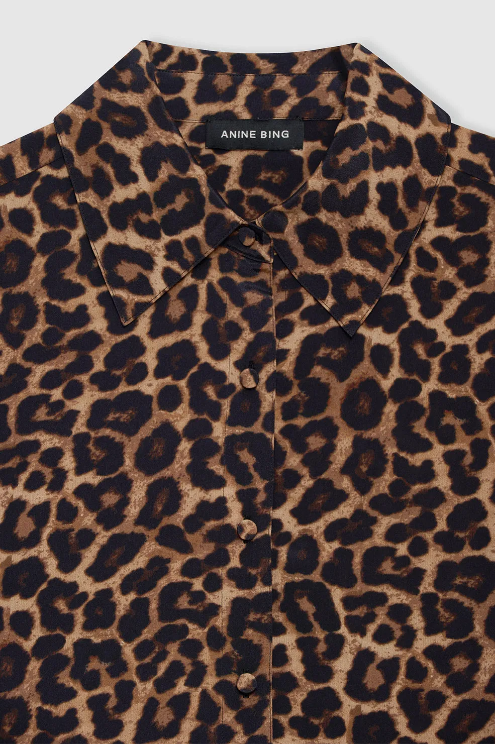 Bridget Shirt - Black And Brown Leopard