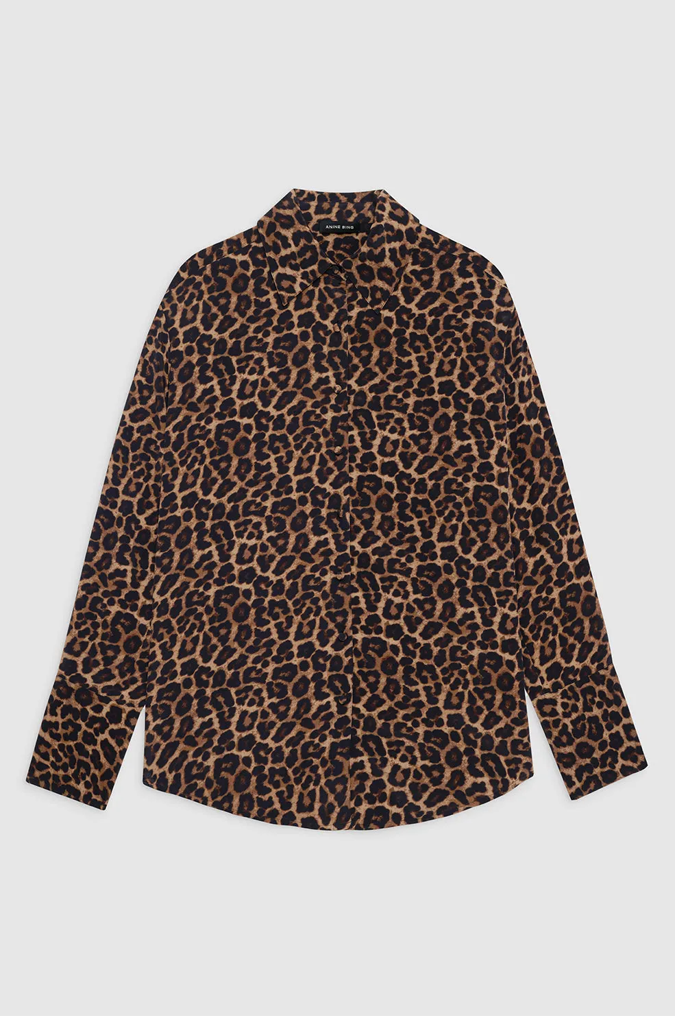 Bridget Shirt - Black And Brown Leopard