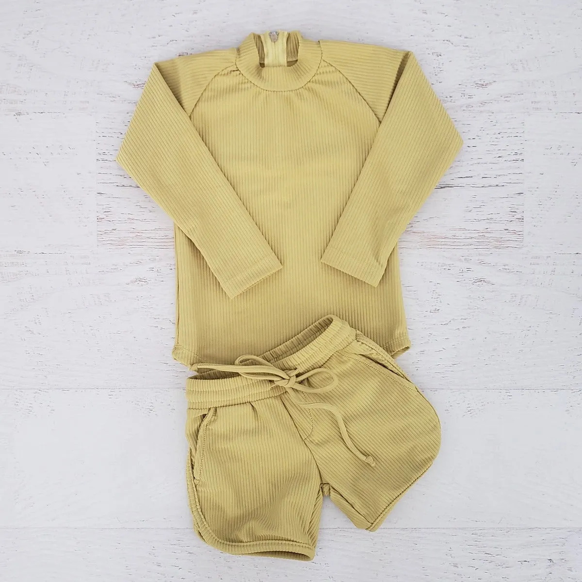 Brook L/Slv Rash Top - Eco Rib Citrus