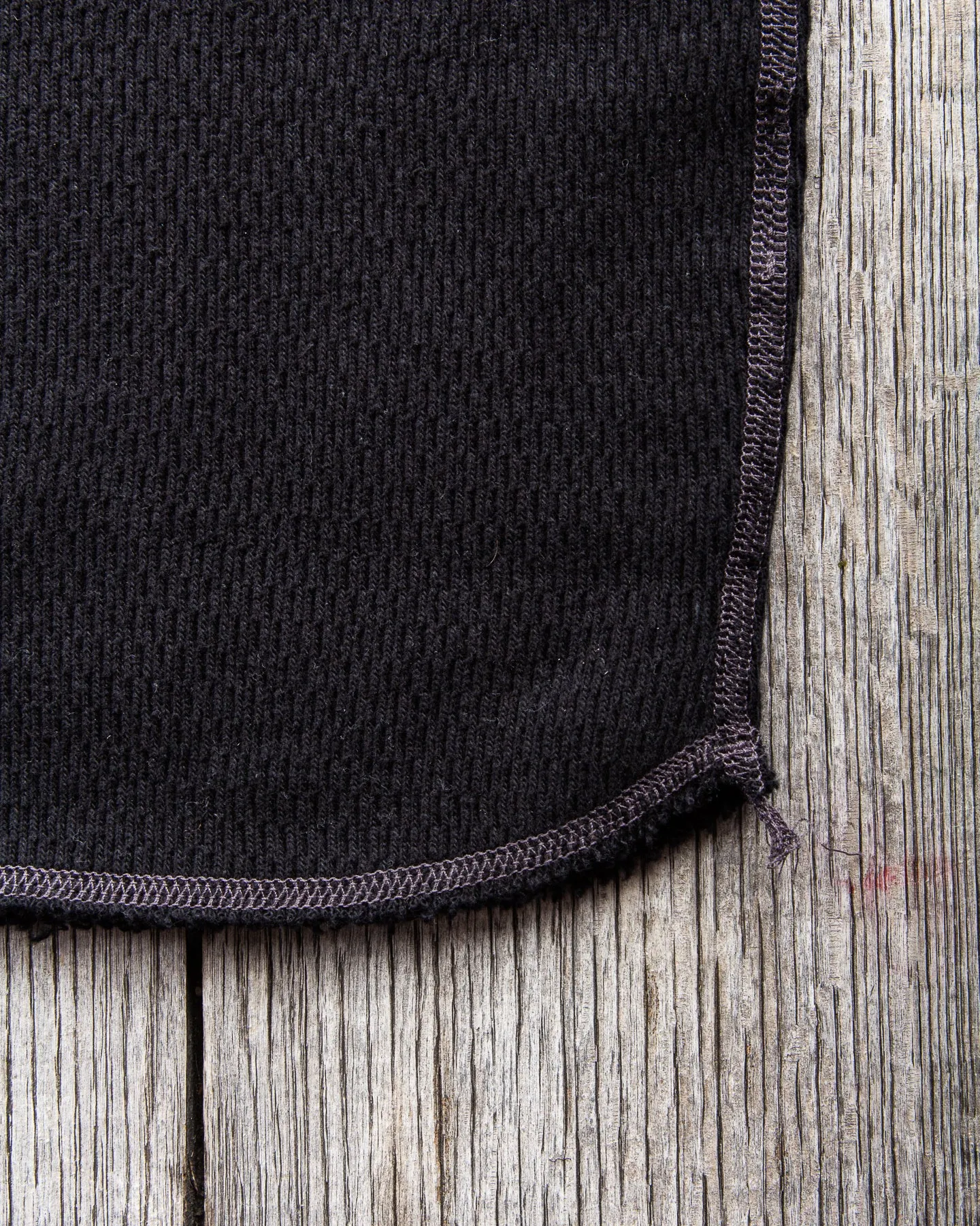 Buzz Rickson Long Sleeve Thermal Henley Shirt Black