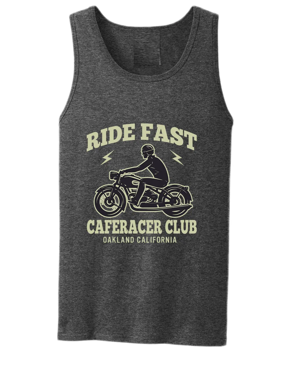 Caferacer club ride fast motorcycle california tank top