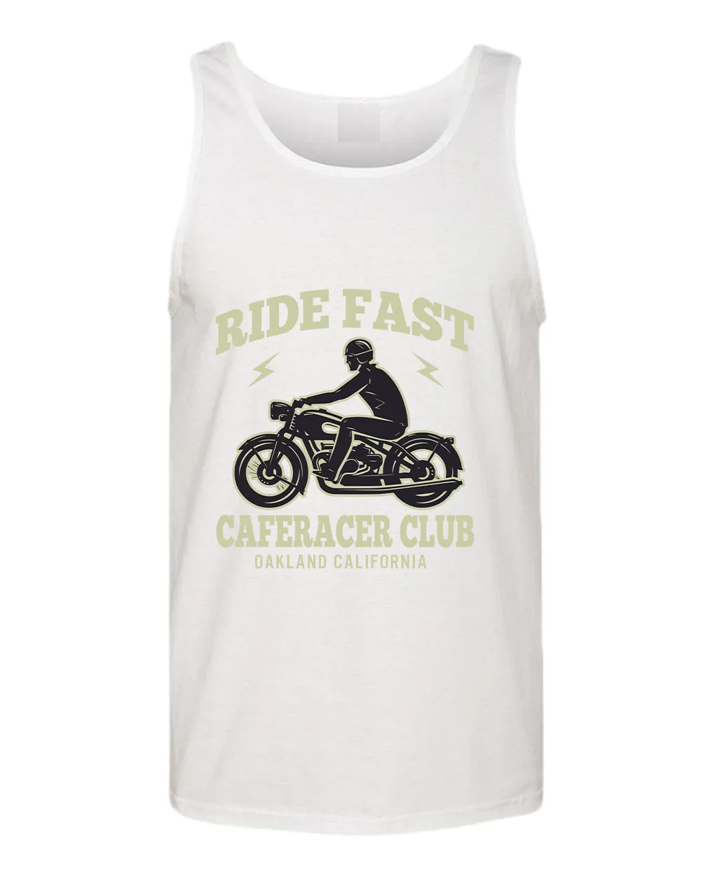 Caferacer club ride fast motorcycle california tank top