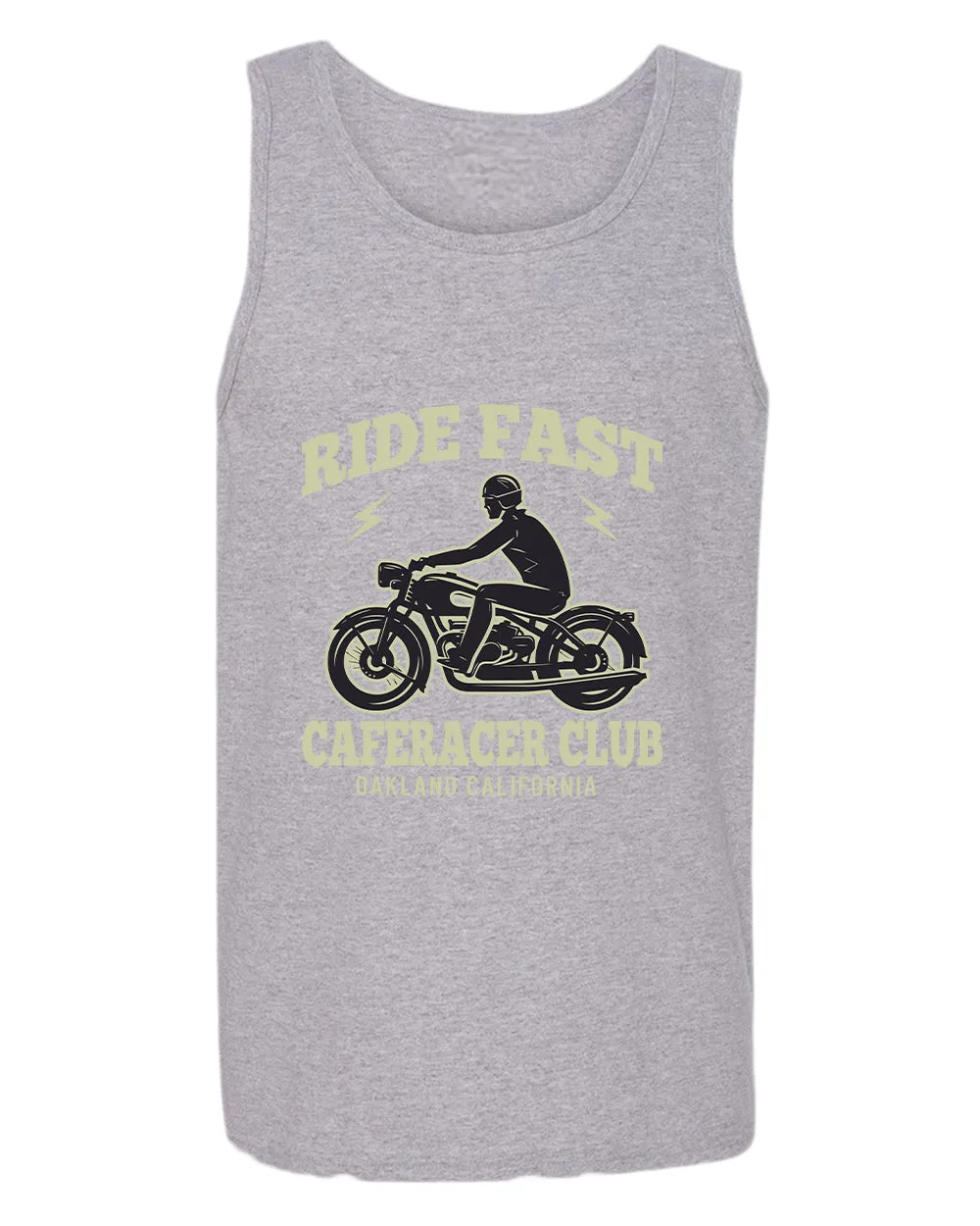 Caferacer club ride fast motorcycle california tank top