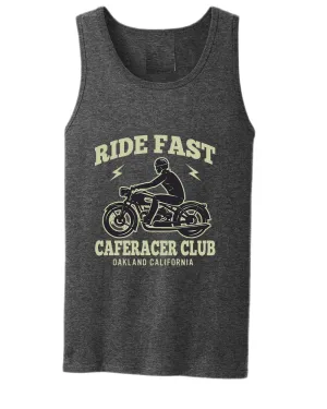 Caferacer club ride fast motorcycle california tank top