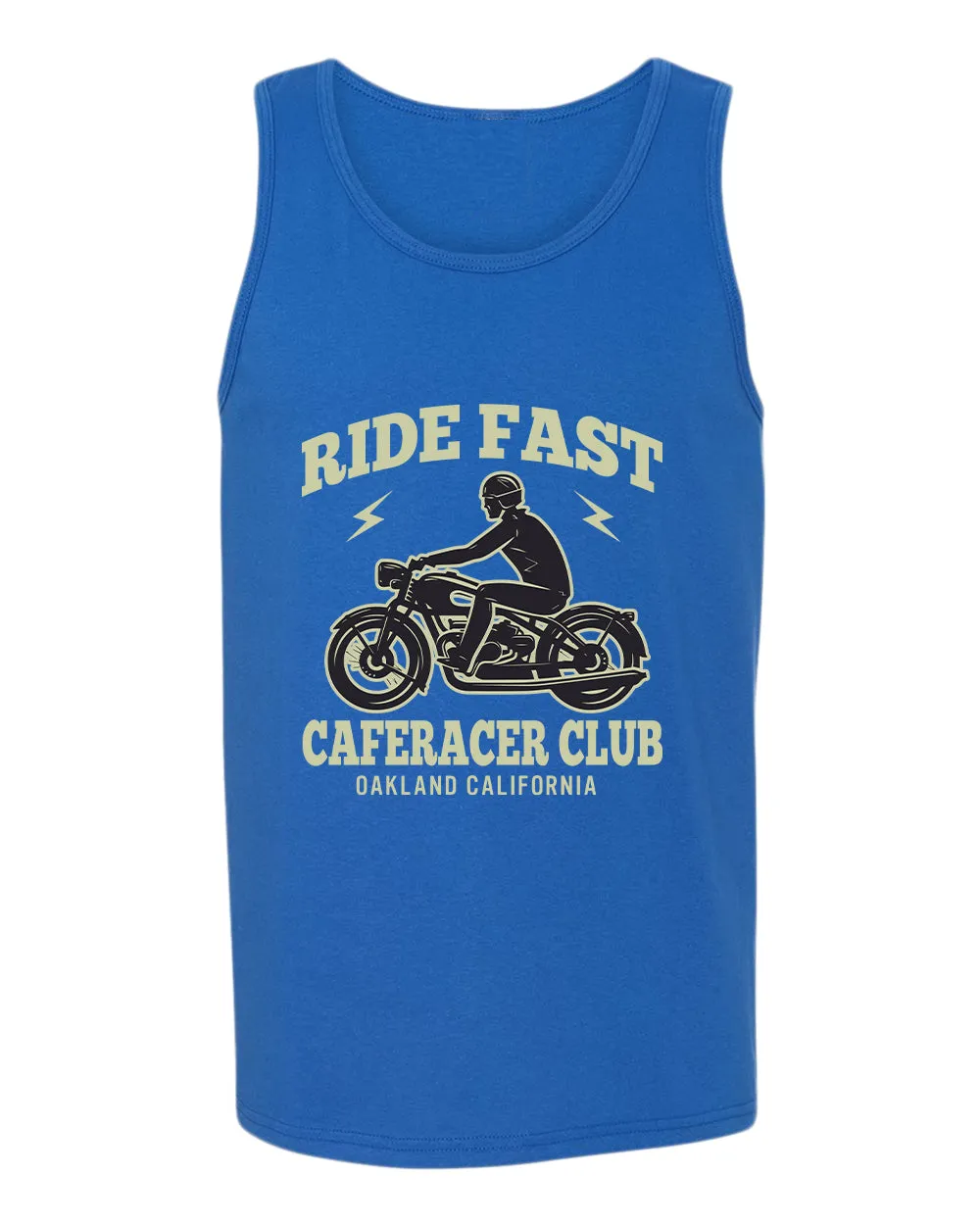 Caferacer club ride fast motorcycle california tank top