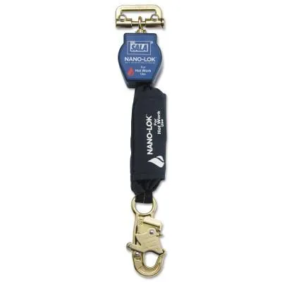 Capital Safety Nano-Lok Quick Connect Self Retracting Lifelines For Hot Work Use, Snap Hook, 70007455697