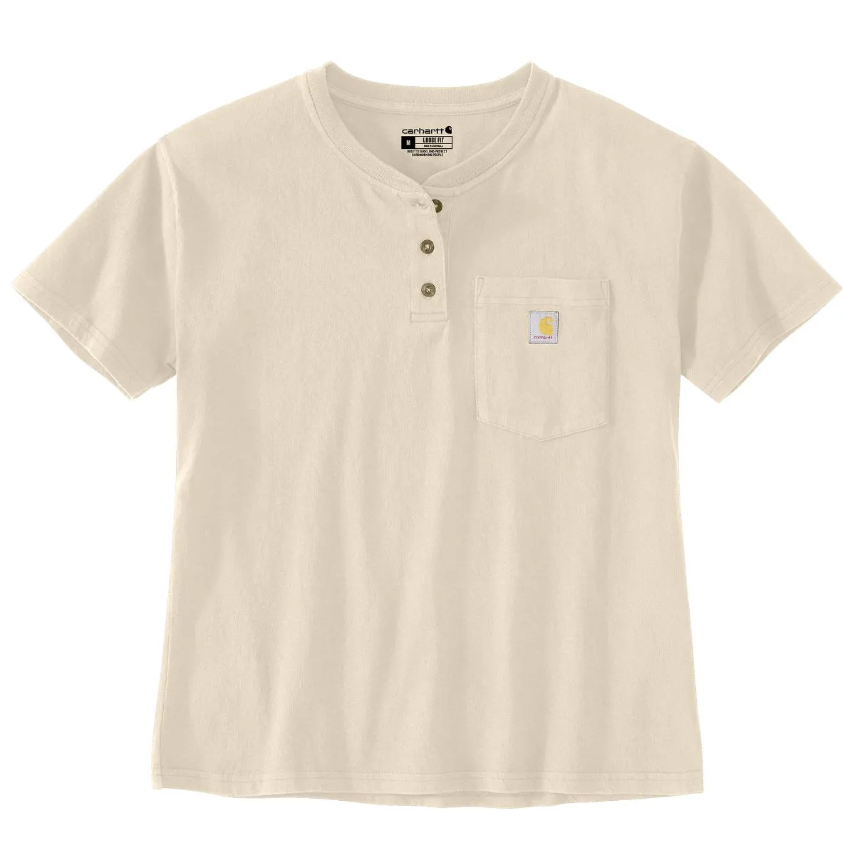 Carhartt 106813 Women's Loose Fit SS Heavyweight Henley T-Shirt