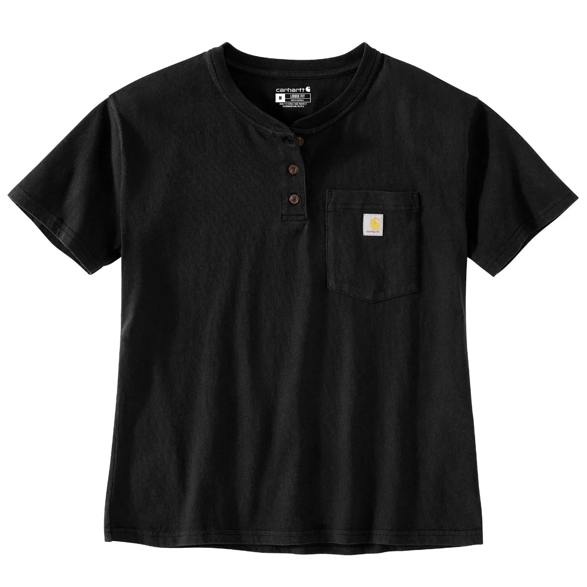 Carhartt 106813 Women's Loose Fit SS Heavyweight Henley T-Shirt