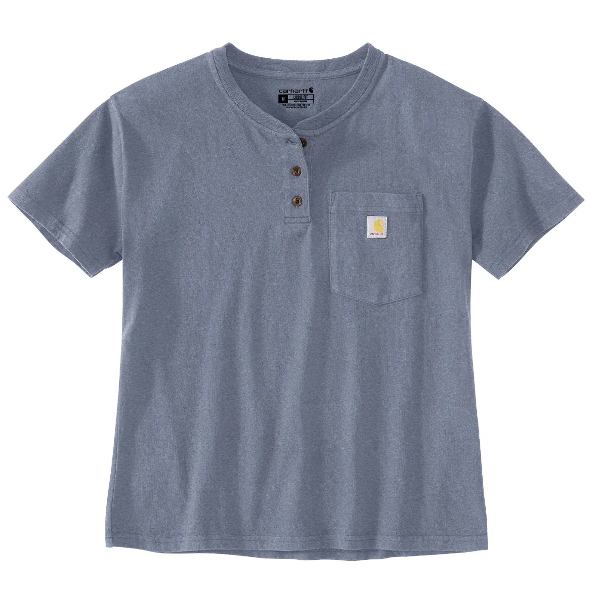 Carhartt 106813 Women's Loose Fit SS Heavyweight Henley T-Shirt