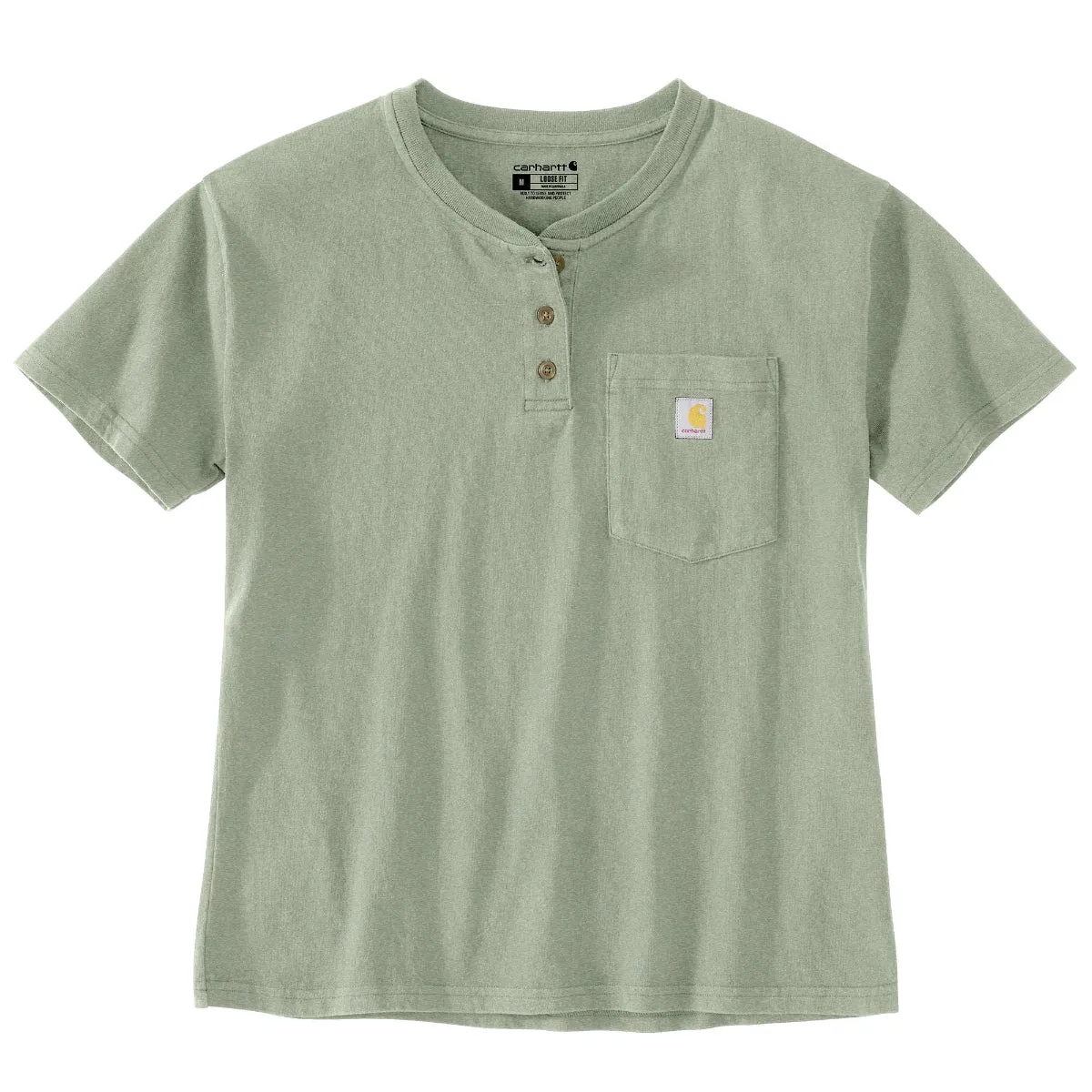 Carhartt 106813 Women's Loose Fit SS Heavyweight Henley T-Shirt