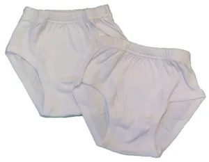 Carlino Boys Underwear 2 Pack Solid White