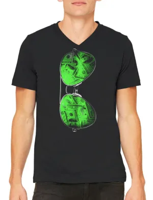 Cash Money Shades Sunglass Men's V-neck T-shirt