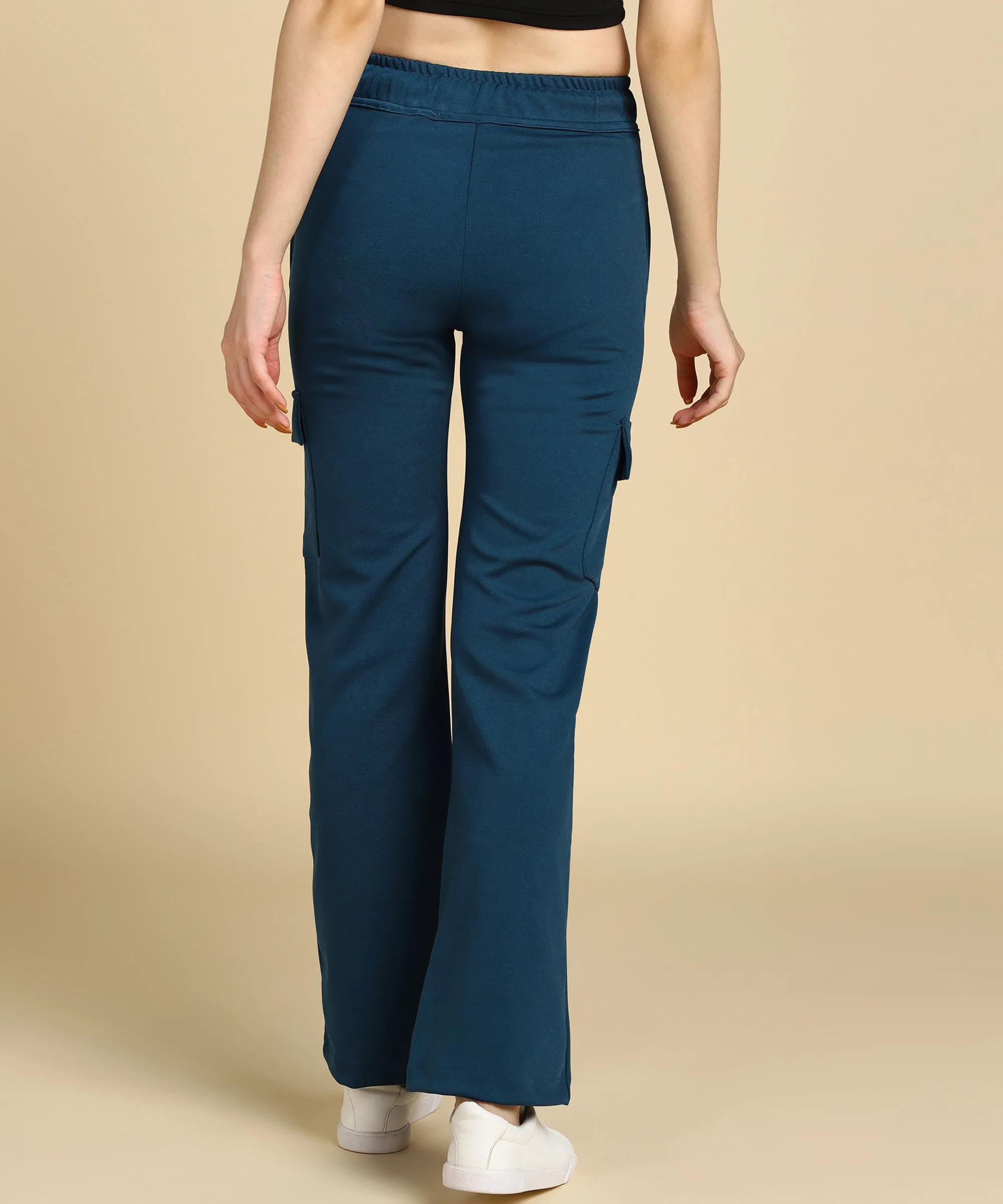 Casual High-Waisted Parallel Cargo Pants