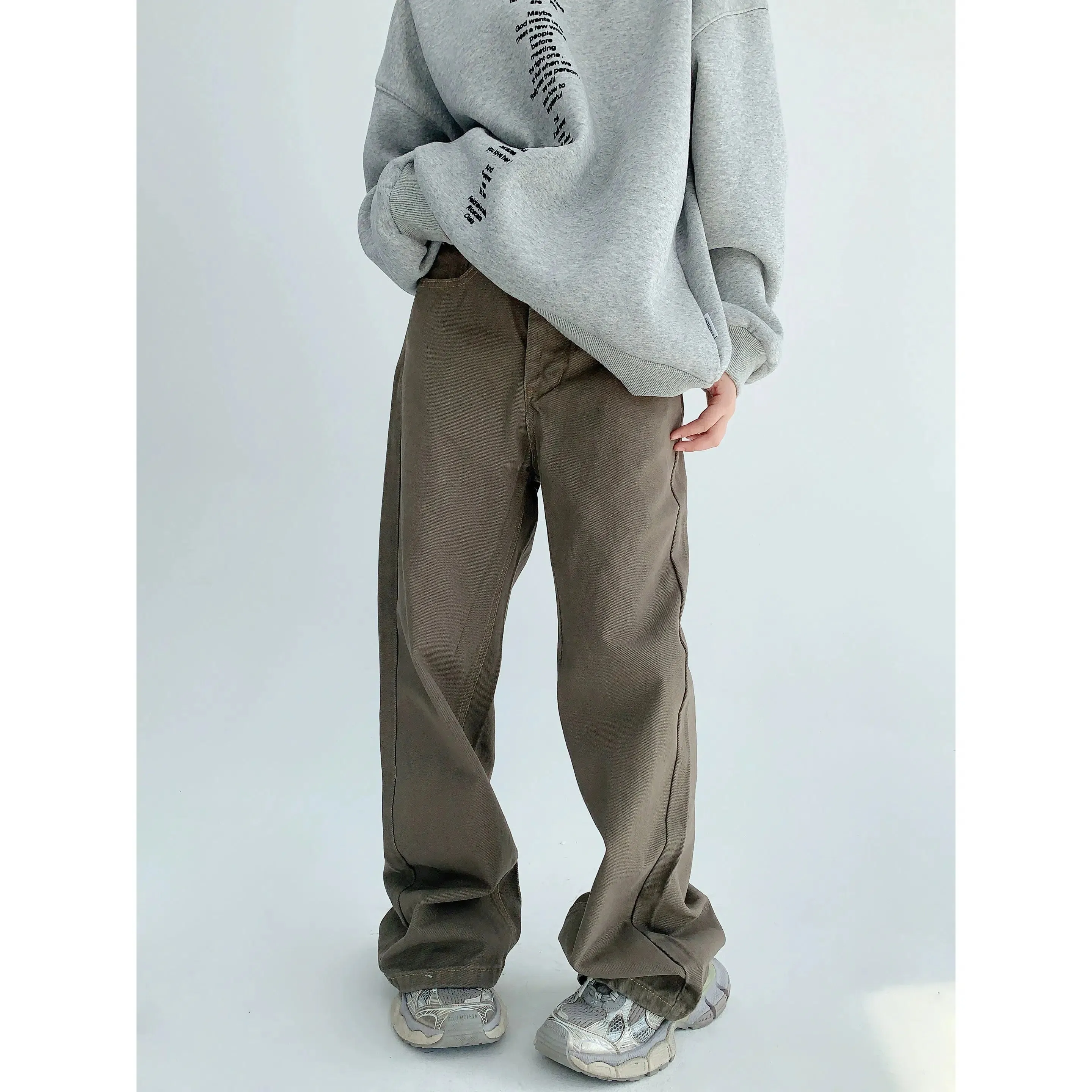 Casual Pockets Wide-Leg Pants