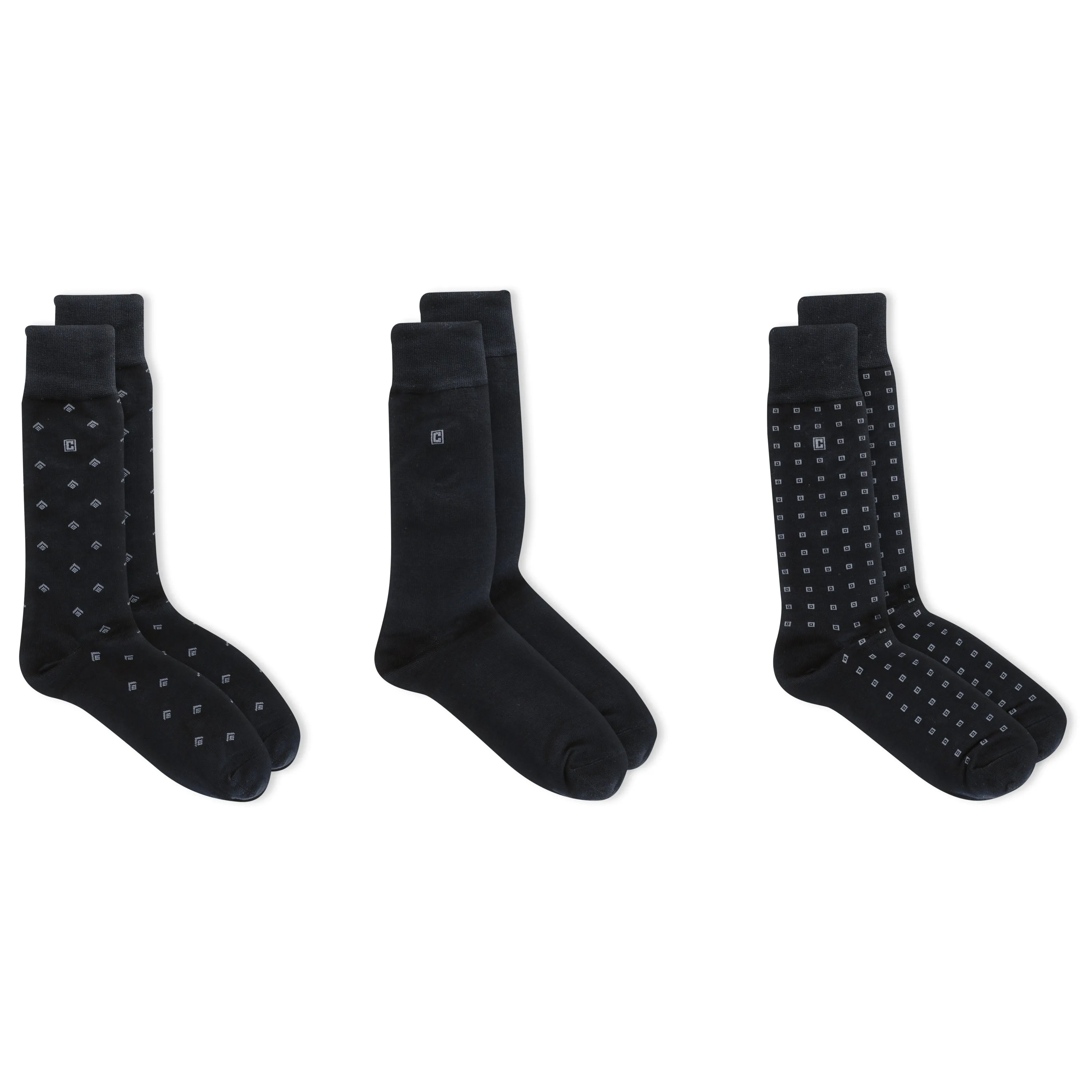 Chaps Men's Diamond Dress Crew Socks 3 Pair