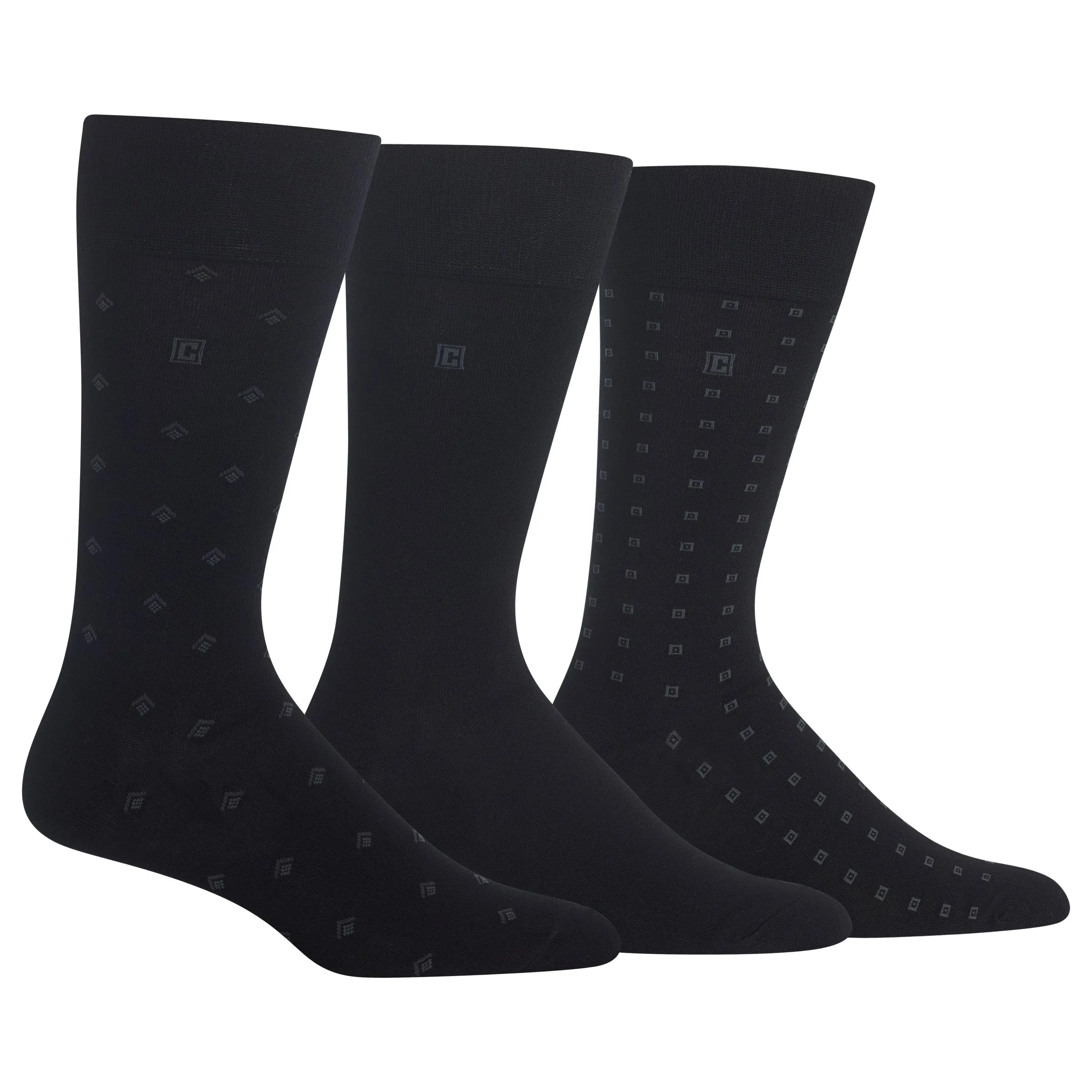 Chaps Men's Diamond Dress Crew Socks 3 Pair