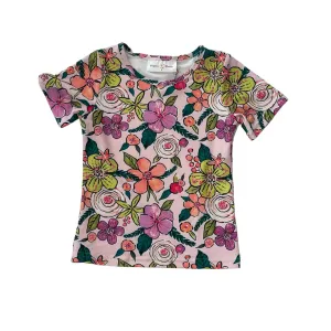 Check RashGuard Ruffle Swimsuit Shirt