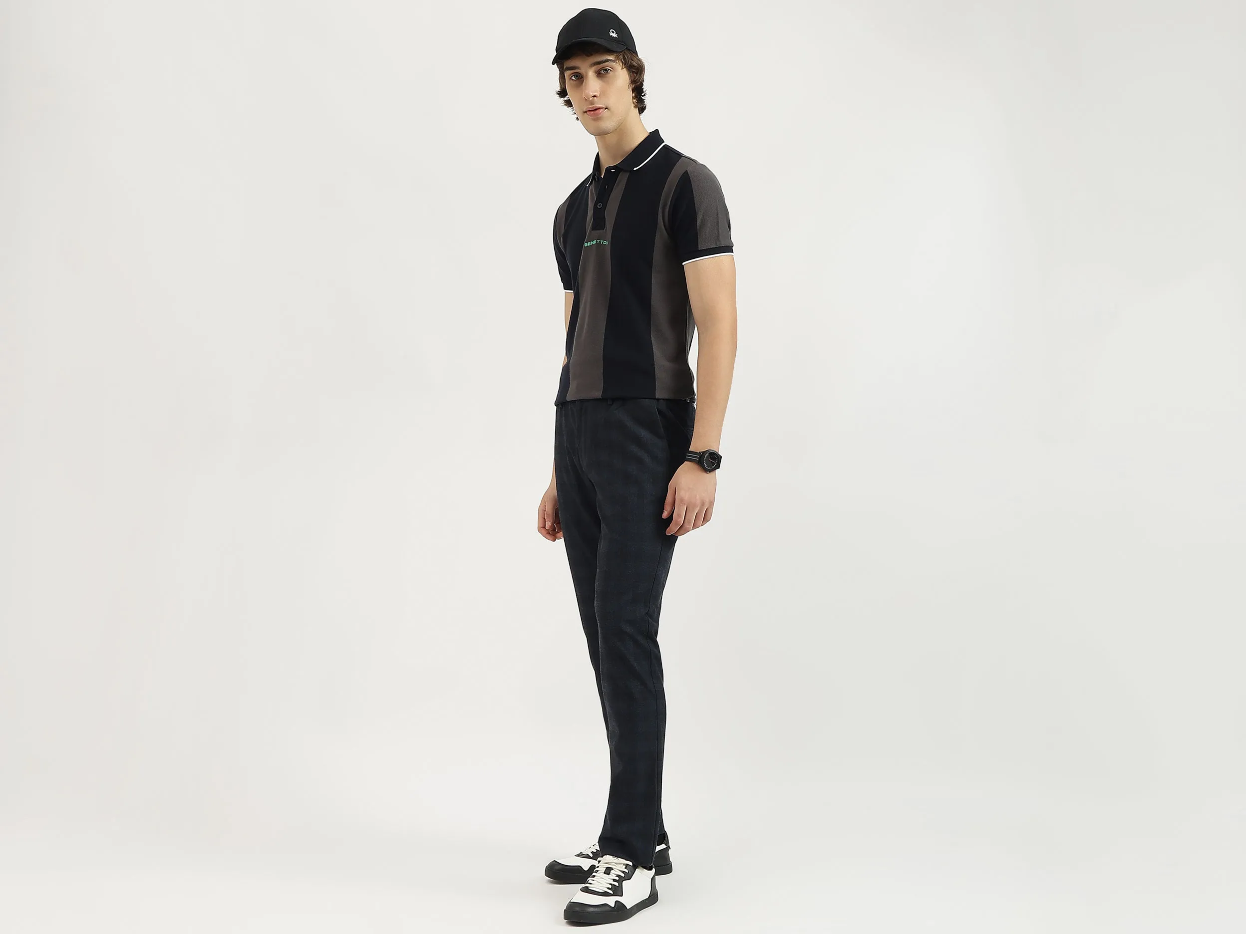 Checkered Relaxed Fit Trousers