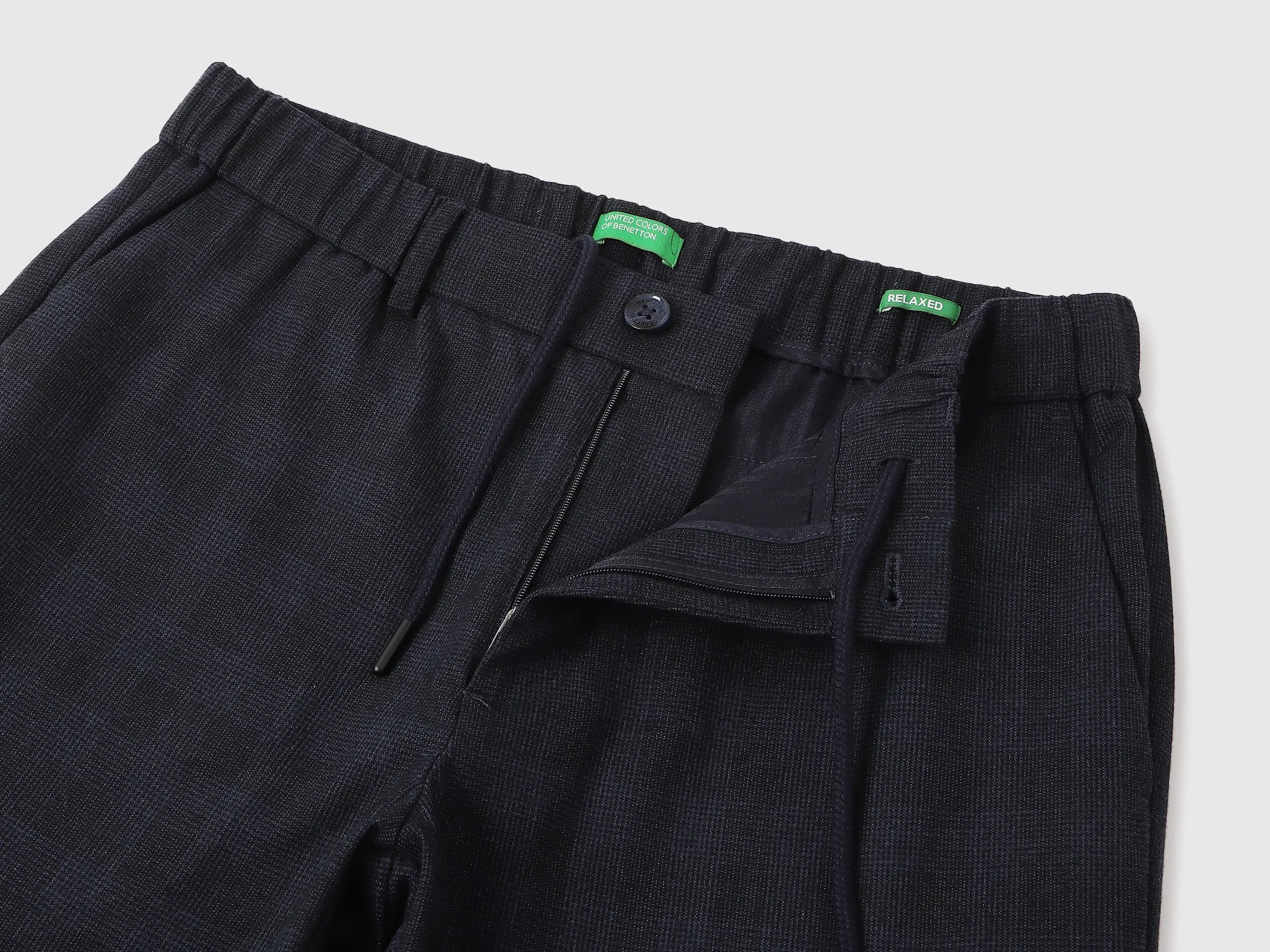 Checkered Relaxed Fit Trousers