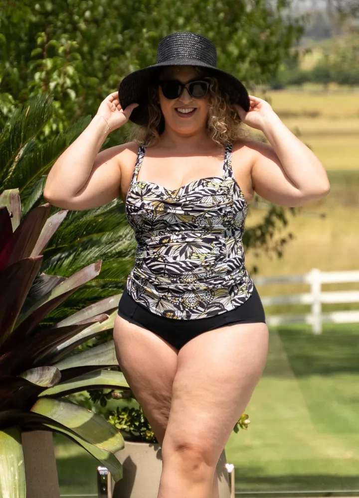 Chlorine Resistant Tankini Top Butterfly
