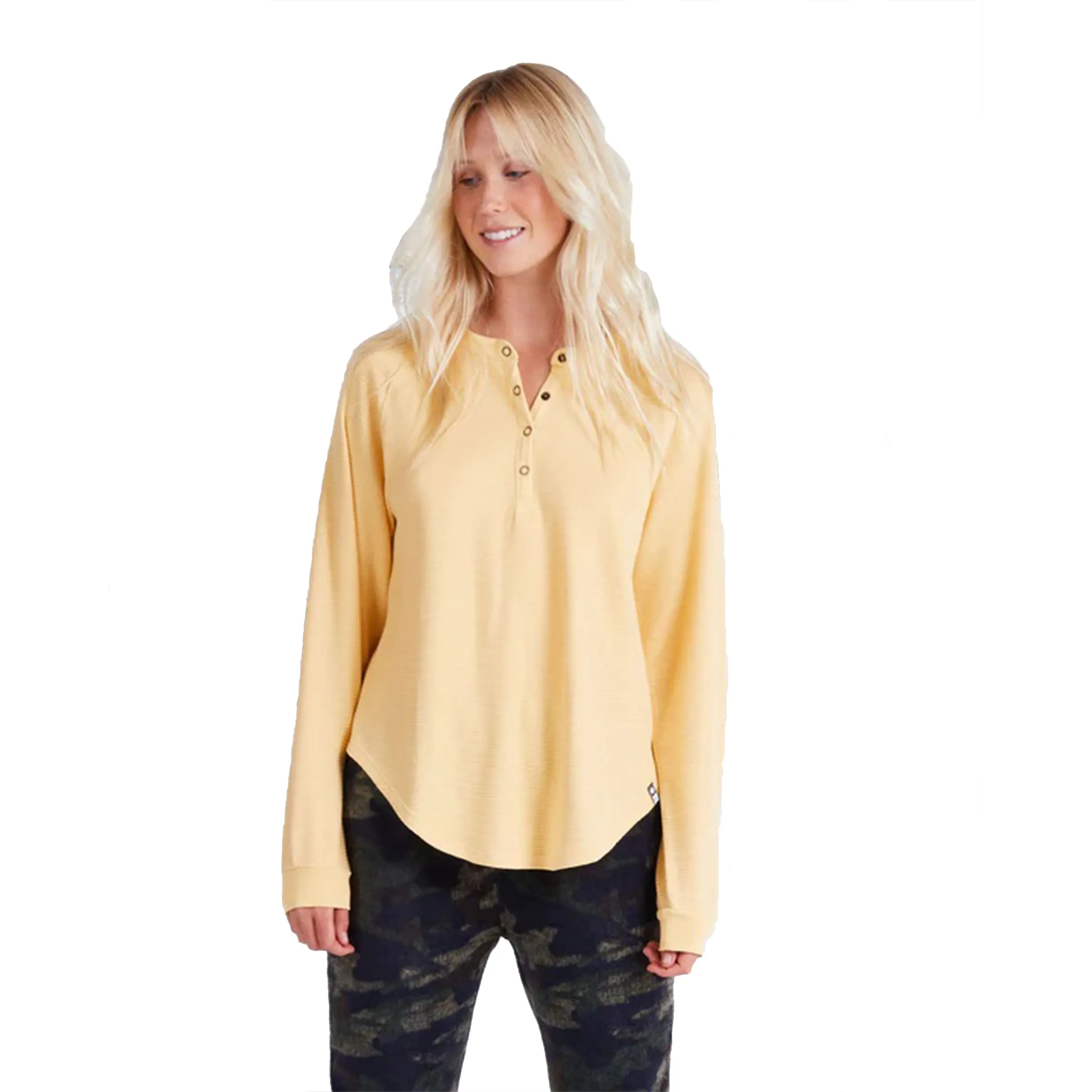 Chore Henley L/S Tee - Dusty Gold