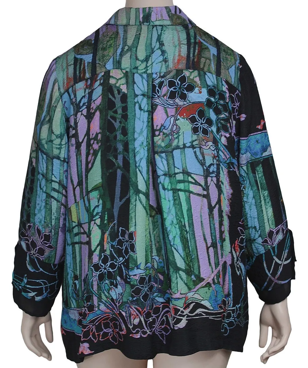 Citron Printed Silk Blouse