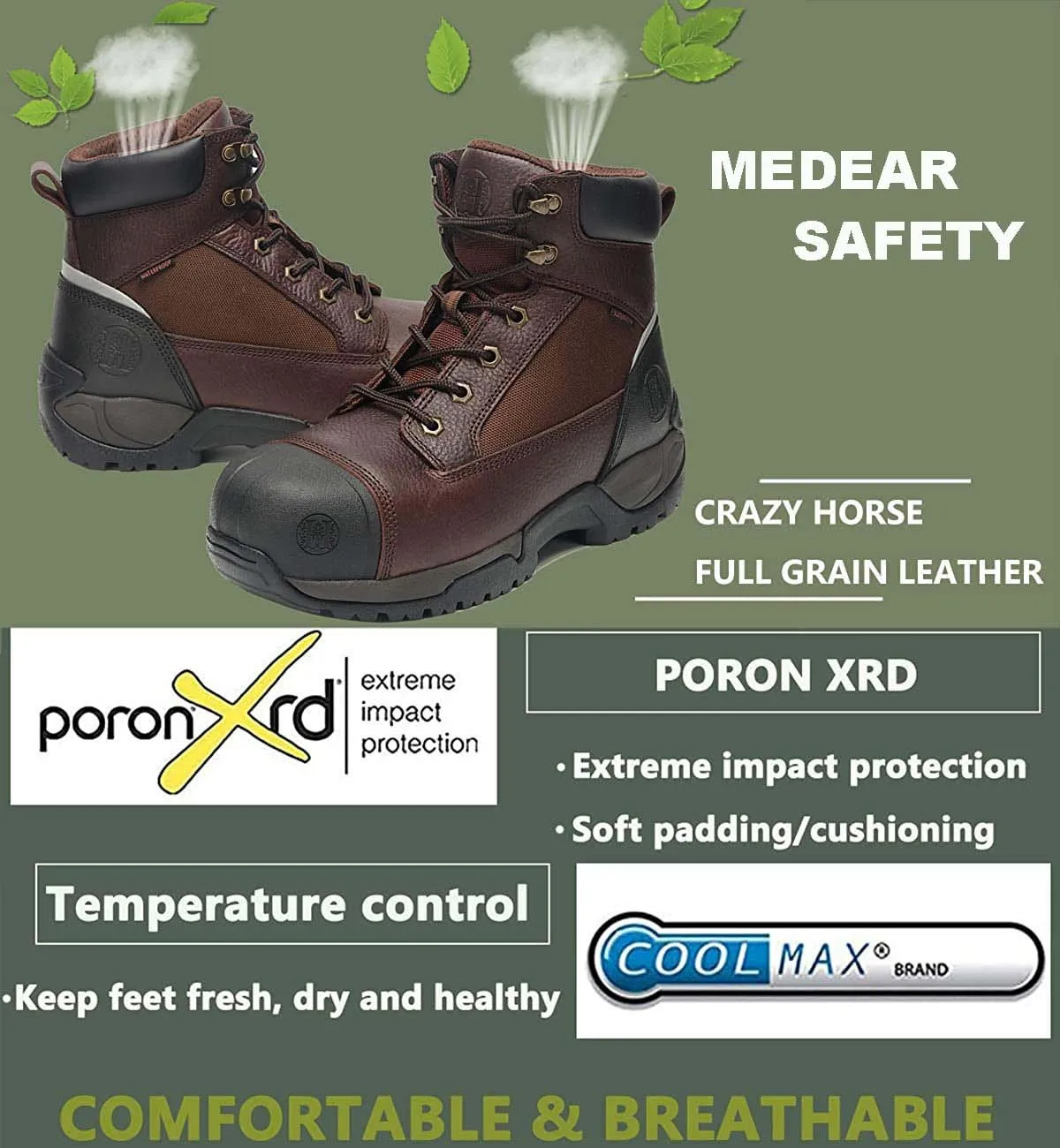 CK1126 Men's Work Boots Composite Toe Puncture Resistant EE EH