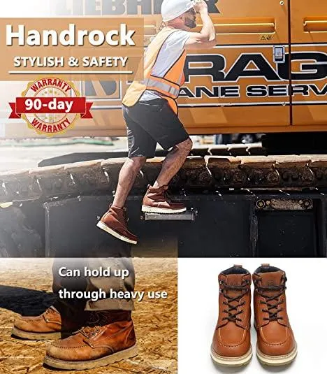 CK302 Men's Boots Soft Toe Construction Work Shoes Brown