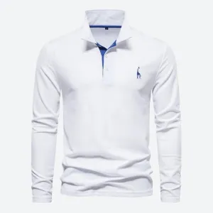 Classic Long-Sleeve Polo Henley Shirts