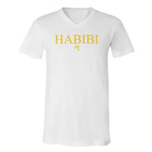 Classic White and Gold Habibi V-Neck