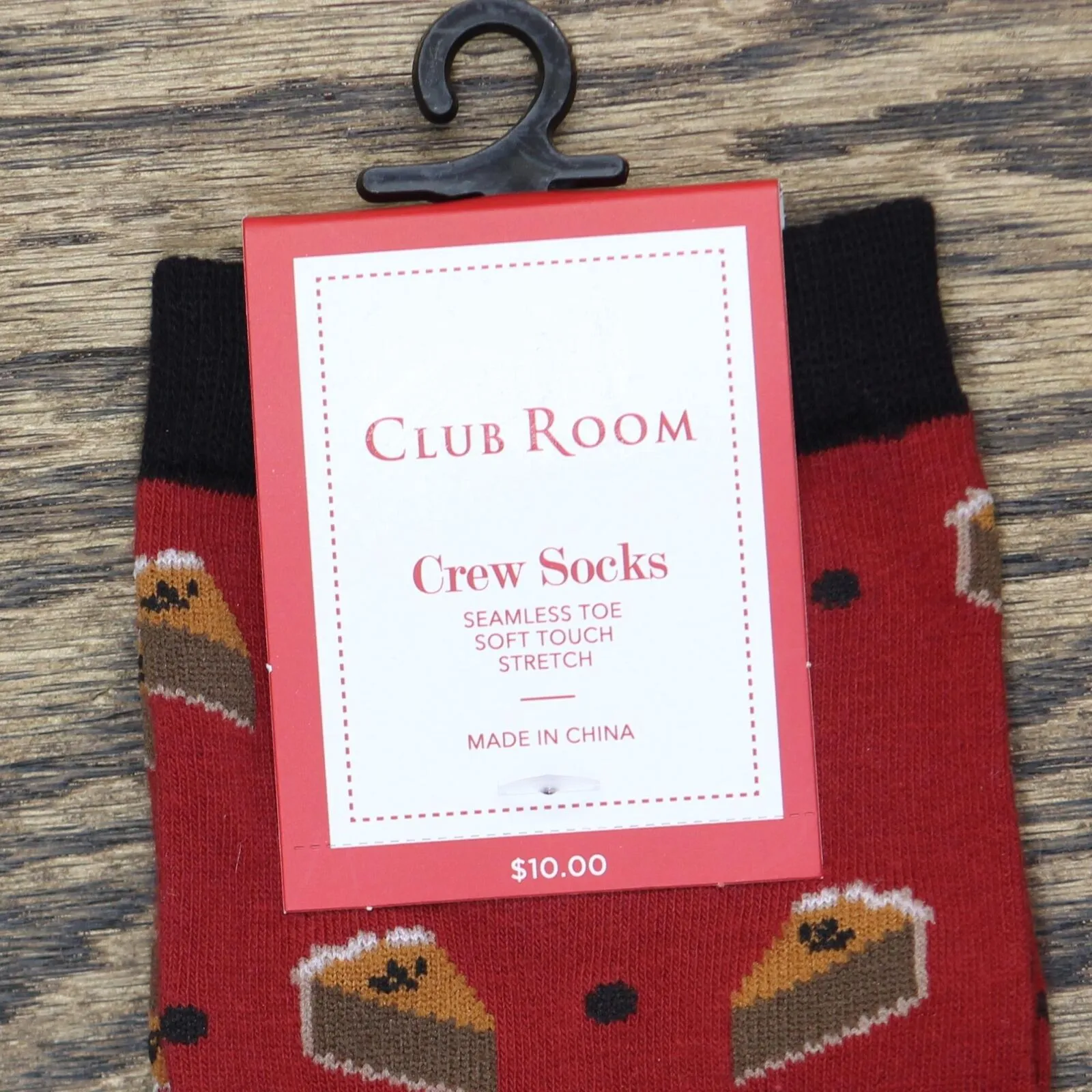 Club Room Mens Holiday Pumpkin Pie Crew Socks