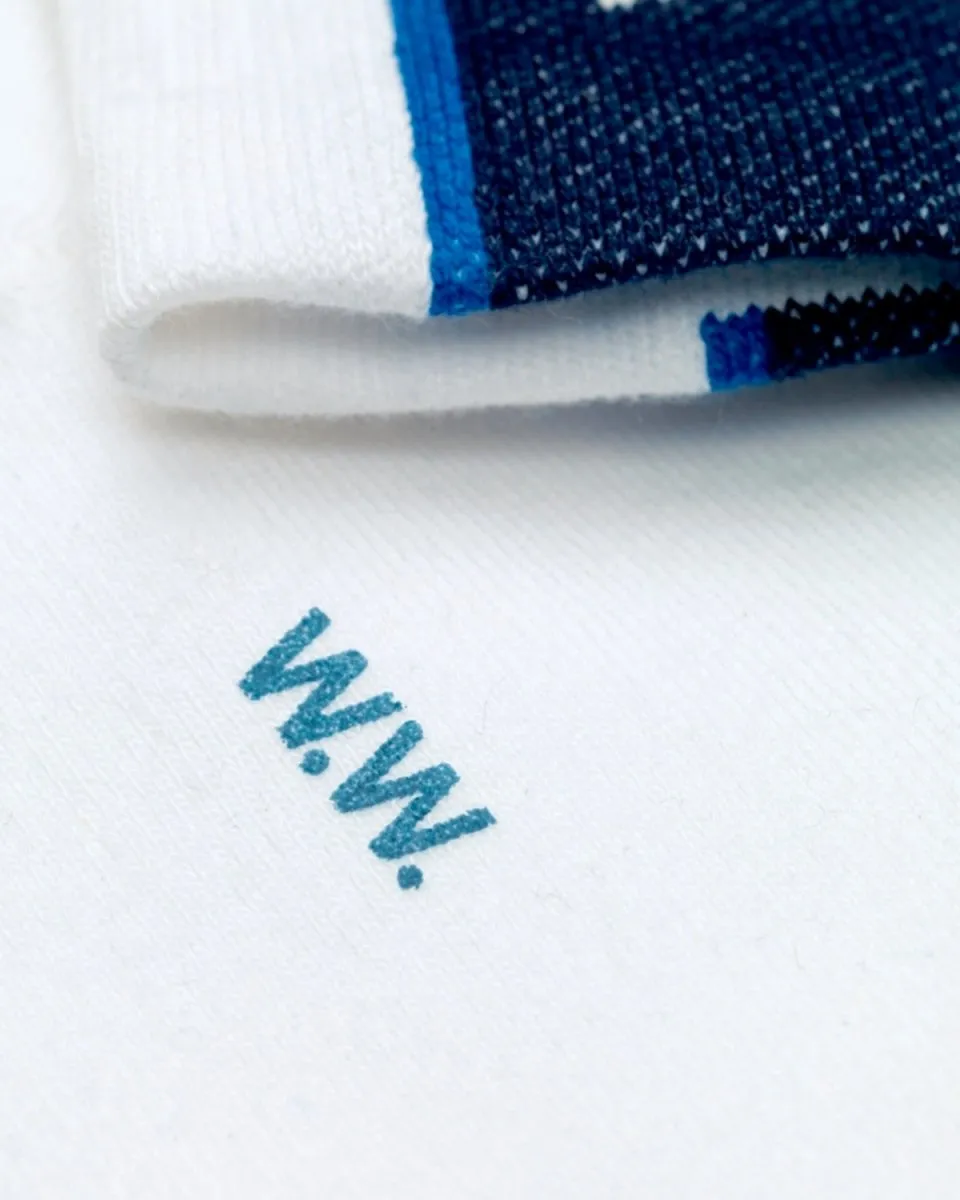Conor Logo Sports Socks - White/Navy