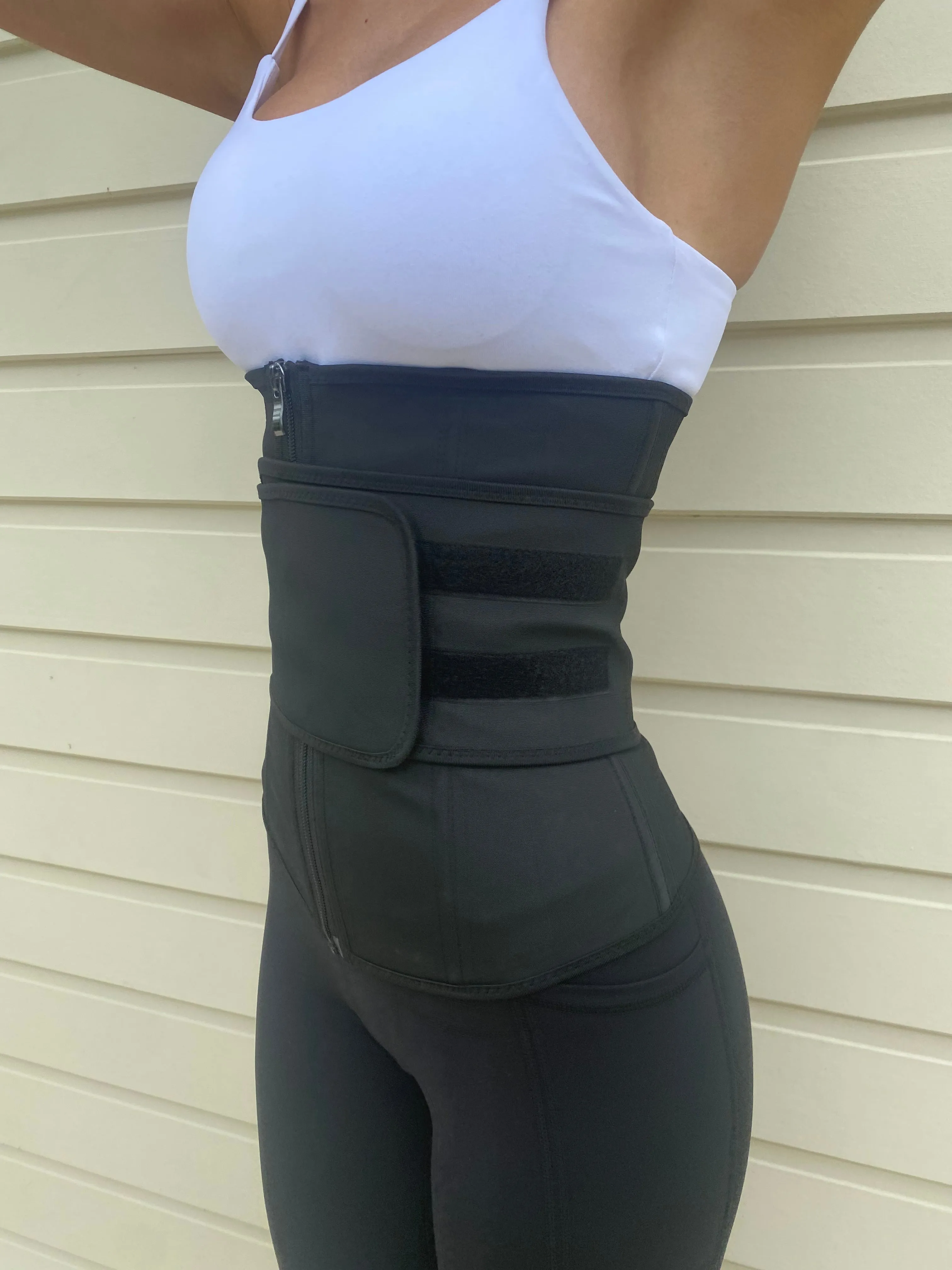 Core Trainer Latex Velcro Band - Black