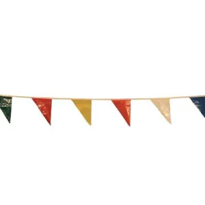 Cortina Pennants, Vinyl, 9 in x 12 in, Multi-Colored, 60 ft String, 03-403-60