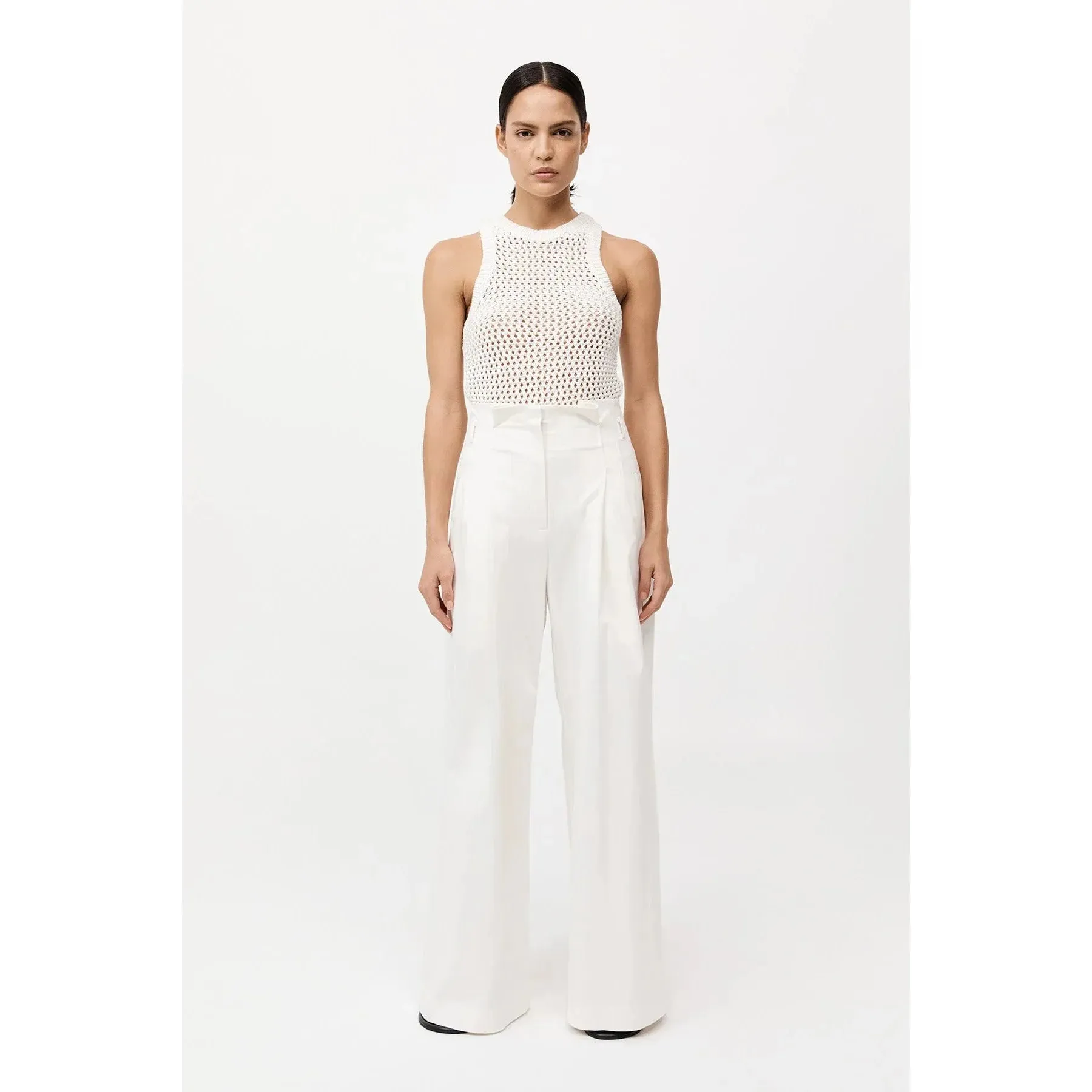 COTTON PAPERBAG WAIST TROUSERS