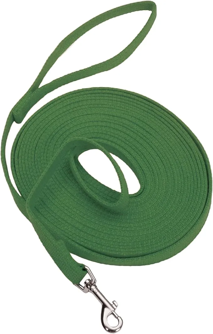 Cotton Web Training Lead 5/8" 20FT GREEN
