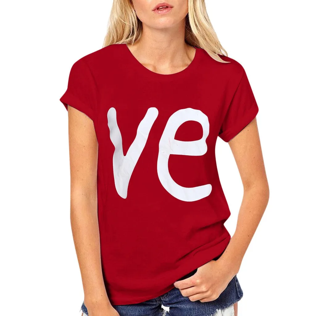 Couple Top T-shirt Casual Cotton Short Sleeve Tees Brand Loose Women And Men