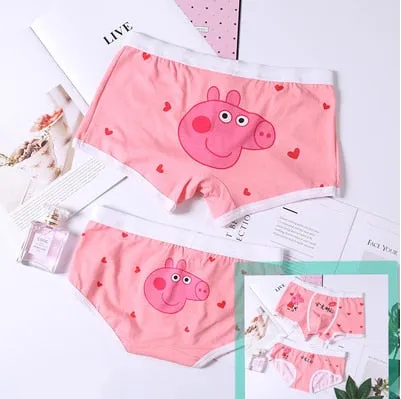 Couple underwear men Cartoon boxer shorts sexy man Breathable underpants for couples panties Women funny cotton boxers Lovers