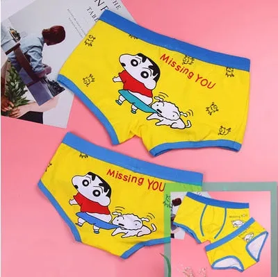 Couple underwear men Cartoon boxer shorts sexy man Breathable underpants for couples panties Women funny cotton boxers Lovers