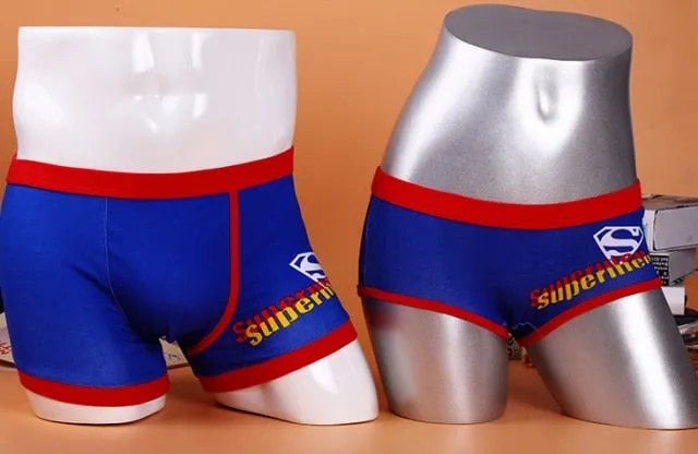 Couple underwear men Cartoon boxer shorts sexy man Breathable underpants for couples panties Women funny cotton boxers Lovers